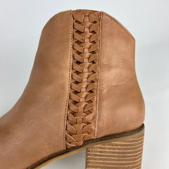 Lucky Brand Womens Cosmio Western Booties Brown Leather Block Heel size 9.5M - Picture 10 of 16